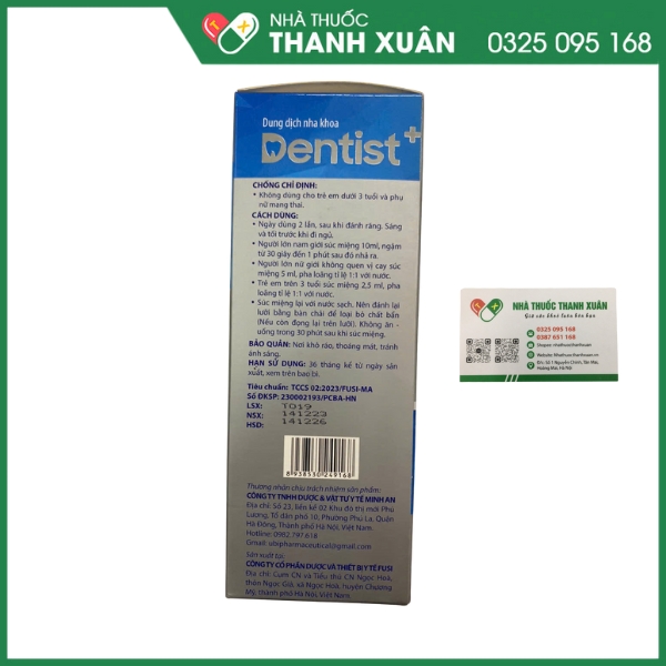 Dung dịch nha khoa Dentist giúp chắc lợi, răng bền